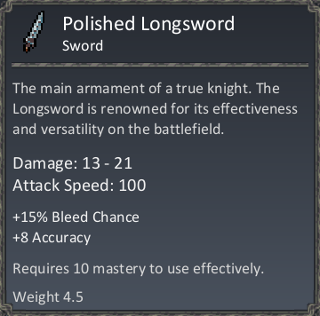 Polished Longsword - The Doors of Trithius